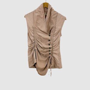 Prairie Underground Mothette Lite Sleeveless Ruched BlouseTop